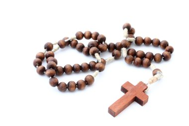 Rosary on white clipart