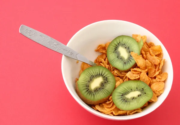 stock image Cornflakes with kiwi