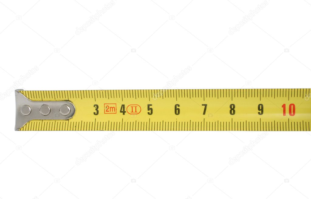 Ten centimeters of measuring tape