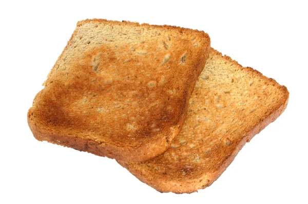 Due fette di pane tostato — Foto Stock