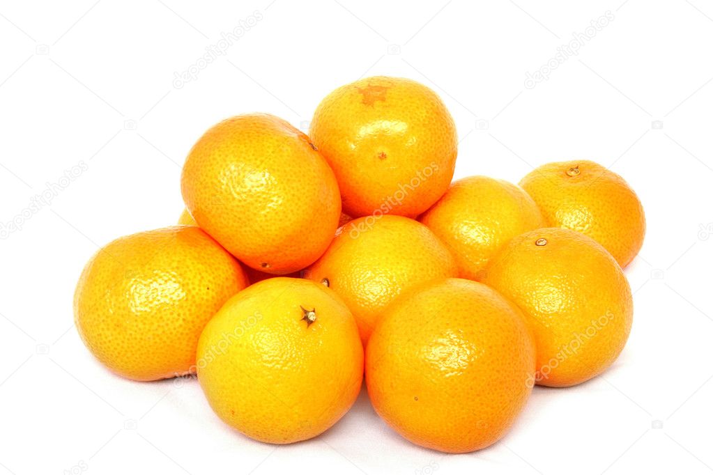 Mandarins isolated