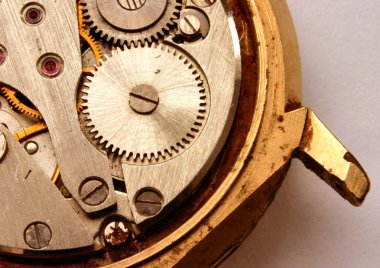 Vintage watch mechanism clipart