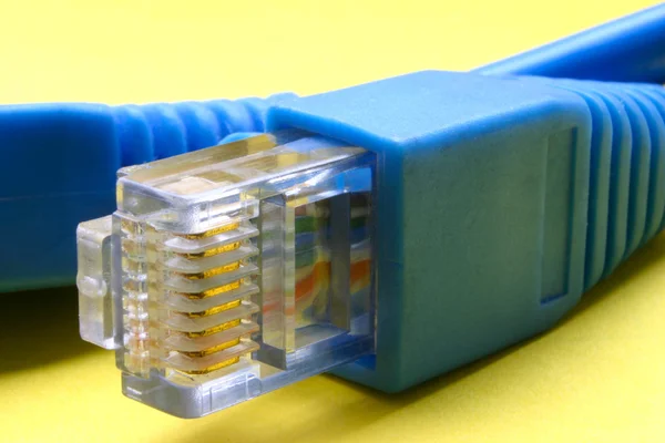 Geniş bant kablo bağlantısı rj-45 — Stok fotoğraf