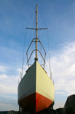 Sailboat in dock clipart