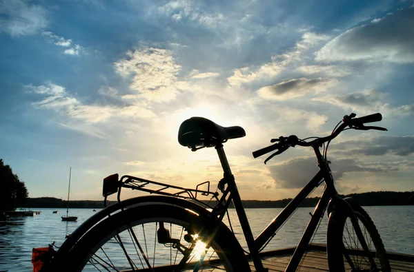 Fin de un viaje en bicicleta — Foto de Stock