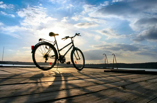 Fin d'un voyage à vélo — Photo