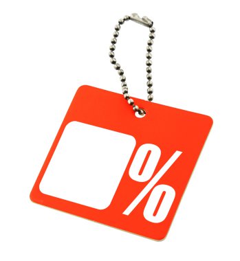 Sale tag with percent symbol clipart