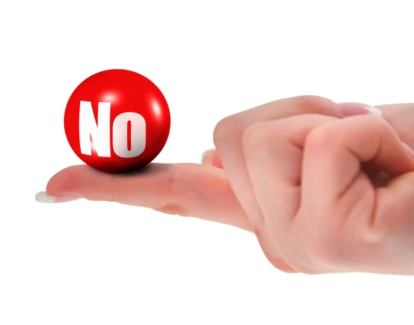 NO sign on finger — Stock Photo, Image