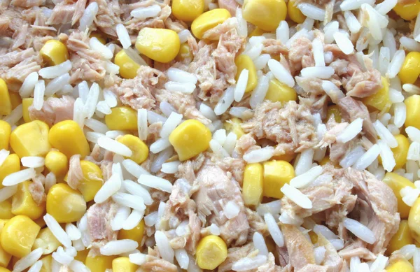 Rice corn and tuna — Stock Photo, Image