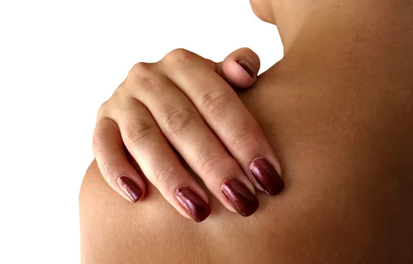 Auto-massagem — Fotografia de Stock