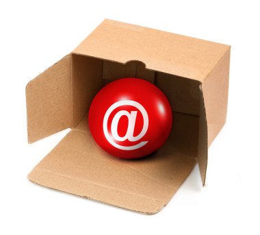 You have got mail in a box clipart