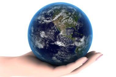 Earth in the hand clipart
