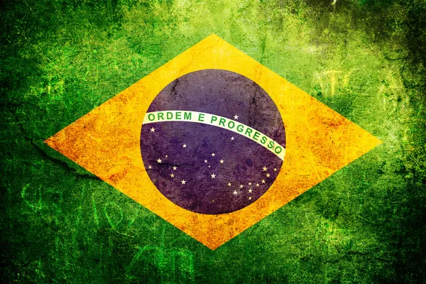 Vlajka brasil — Stock fotografie