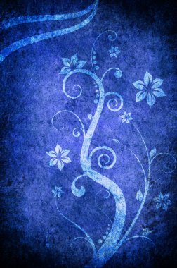 Mavi çiçek doku