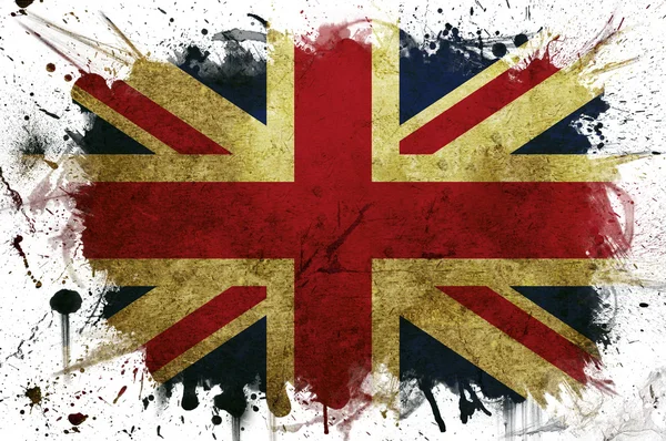 Storbritannien flagga färg — Stockfoto