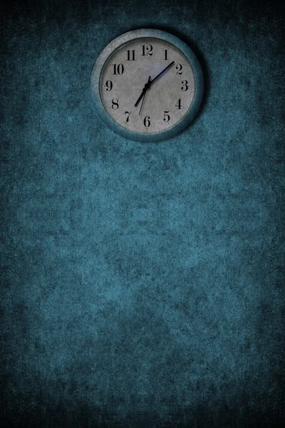 Grunge modré hodiny — Stock fotografie