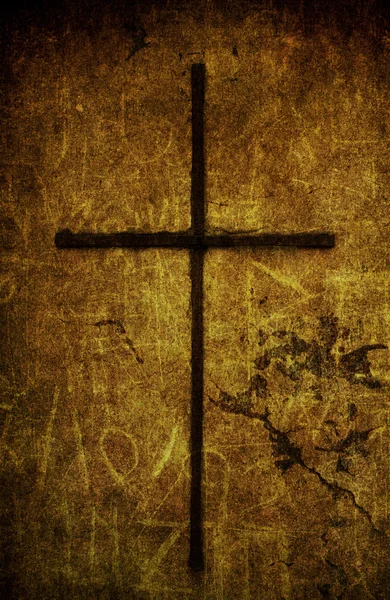 Гранж хрест — стокове фото