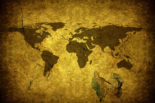 Карта мира гранжа — стоковое фото