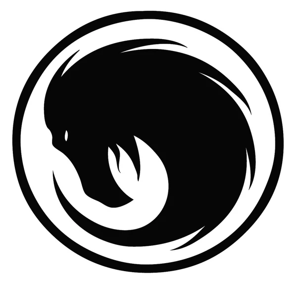 Dragon bouton signe — Image vectorielle
