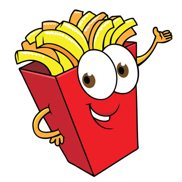 Dessin animé frites — Image vectorielle