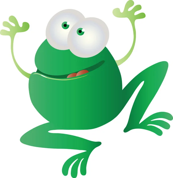 可爱的卡通青蛙 — 免费的图库照片