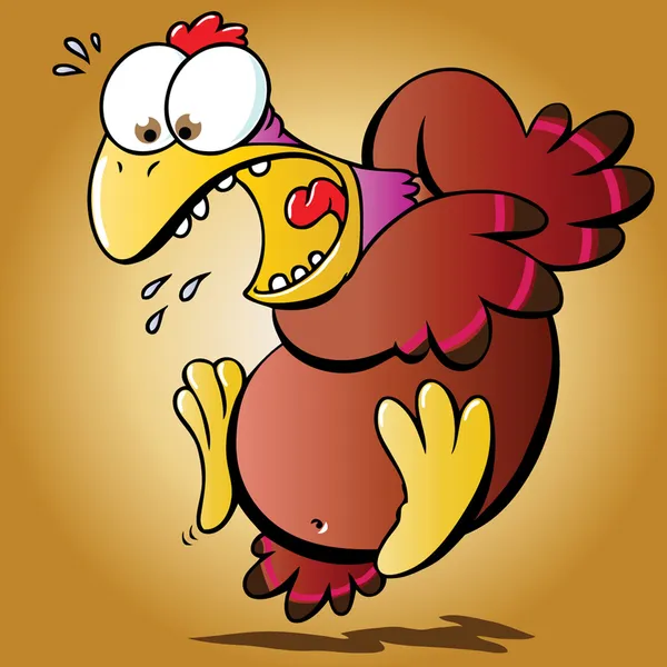 おびえた鶏 — ストックベクタ