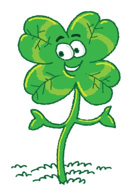 Happy cartoon clover clipart