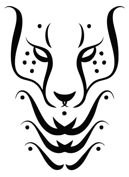 Dessin au tatoo Ceetah — Image vectorielle