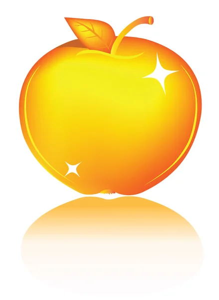 stock vector Golden apple