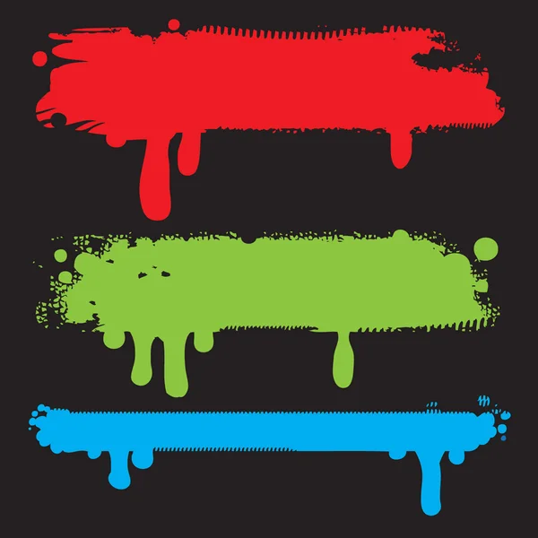 Tre färgglada grunge banners — Gratis stockfoto