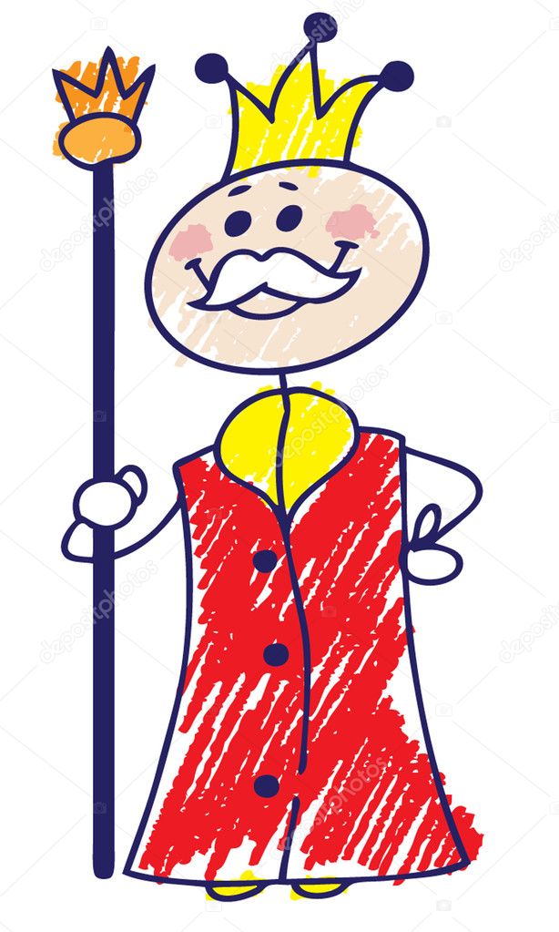 Funny doodle king ⬇ Vector Image by © tajim1 Vector Stock 2799788