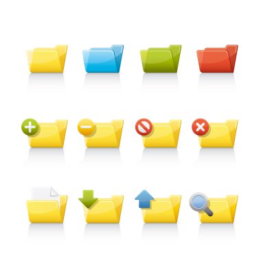 Icon Set - Aplication Folders clipart