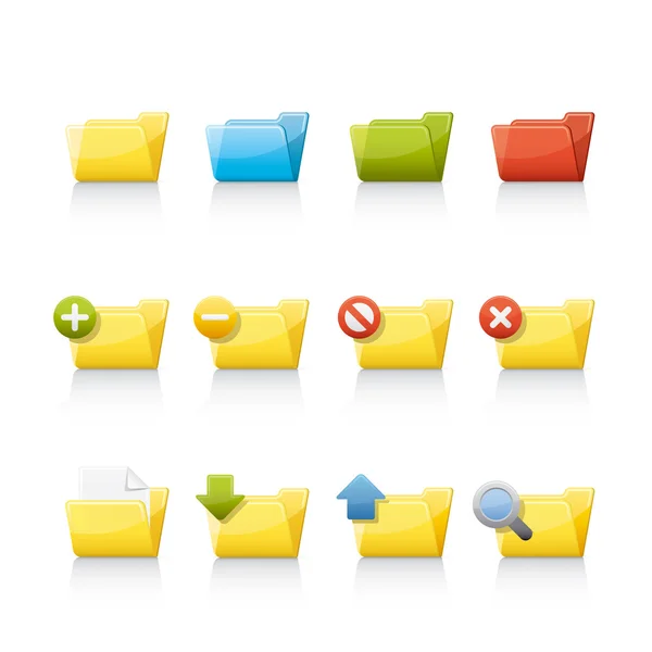 Set de iconos - Carpetas de aplicación — Vector de stock