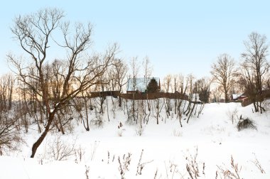 Winter landscape clipart