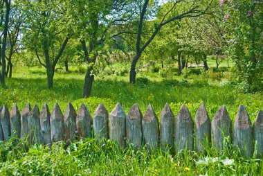 Wooden fence clipart