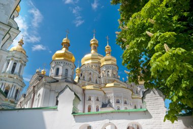 White orthodox cathedral in Ukraine clipart