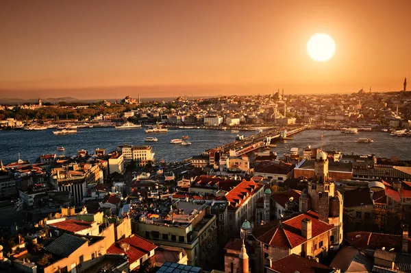 Por do sol istanbul — Fotografia de Stock