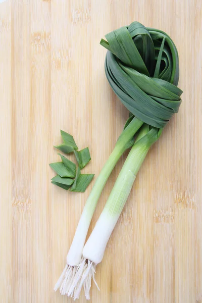 Green garlic sprouts — Stock Photo, Image