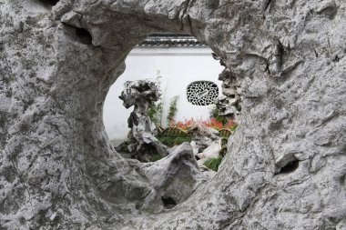 Chinese garden scenery clipart