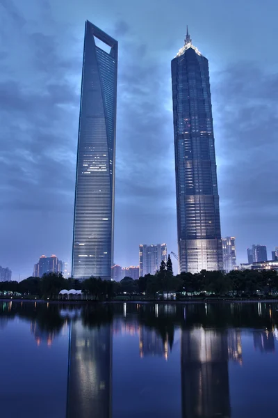 stock image Skyscrapers in the district pudong of shanghai