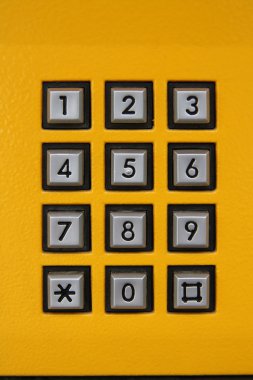 Phone number keys clipart