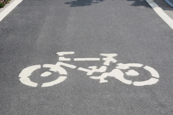 Знак велосипедной дороги — стоковое фото