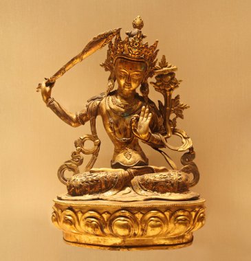 Statue of manjusri (monju) clipart