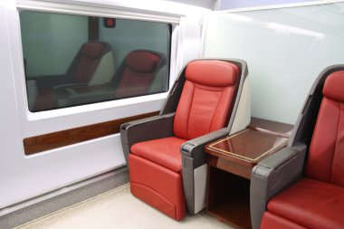 High-speed train seats clipart