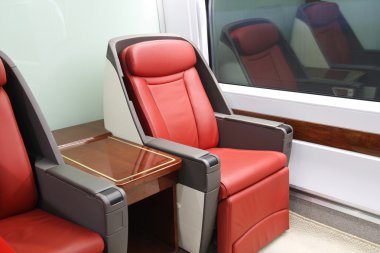 High-speed train seats clipart