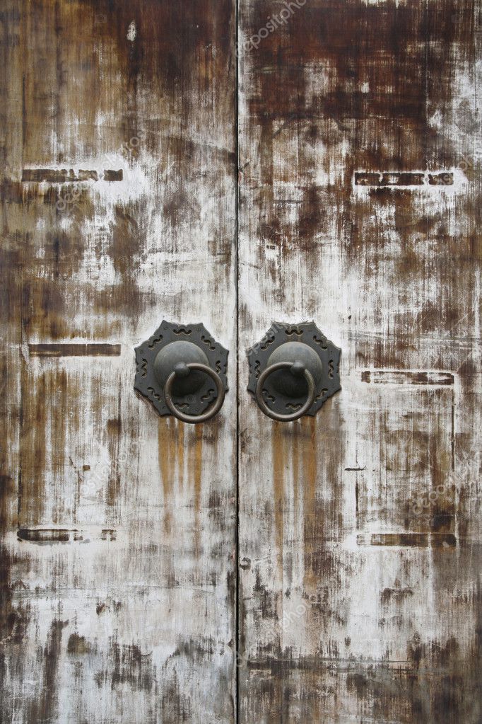 Oriental traditional wood door — Stock Photo © chungking #3535421