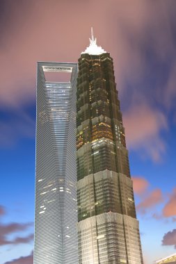 Landmark building in Shanghai, China clipart