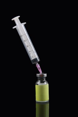 Syringe and vial clipart