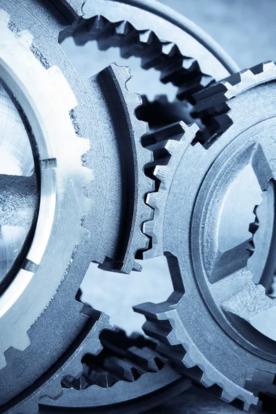 Gears meshing together — Stock Photo, Image