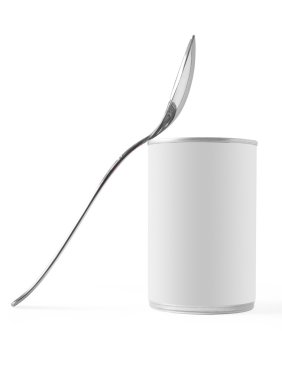 Soup Can and Spoon clipart